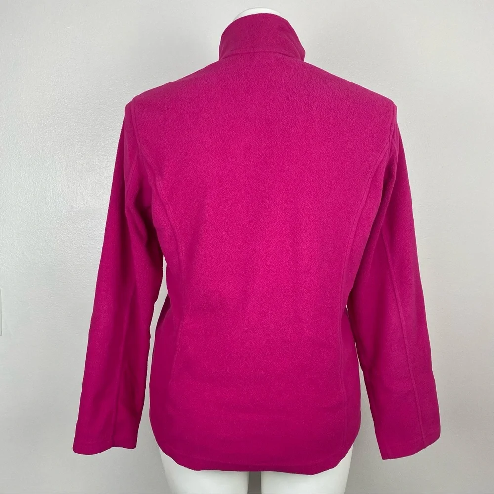 Lands End Pink Quarter Zip Fleece Polartec L - Picture 6 of 12